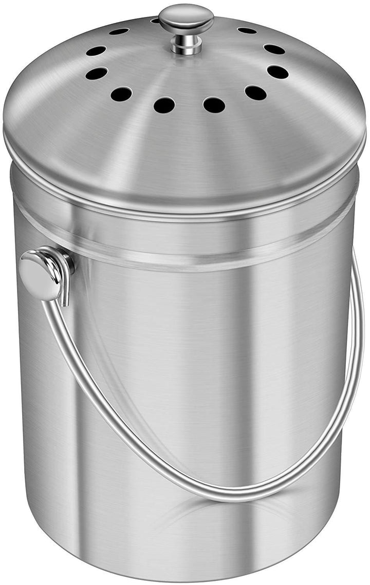 Arbinity Stainless Steel Compost Bin 1.3 Gallon