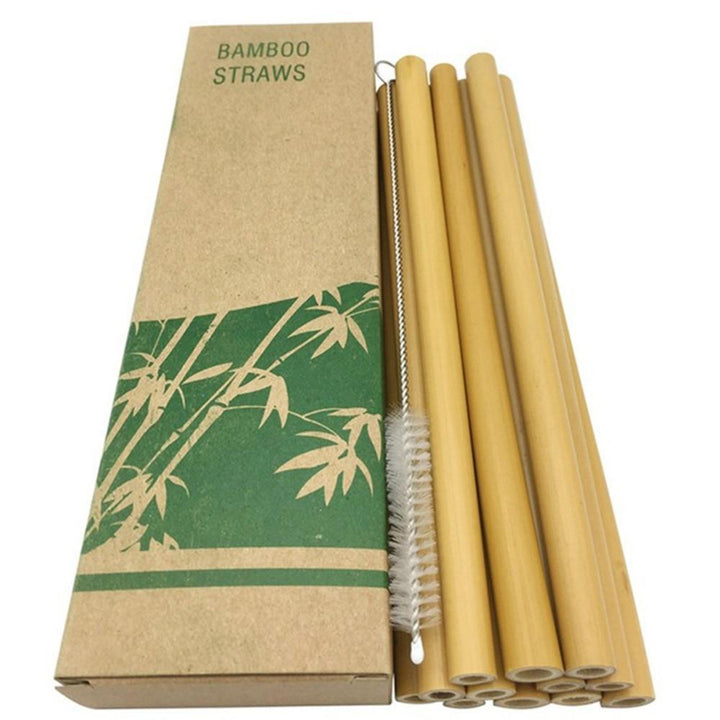 Arbinity Eco-friendly Bamboo Straw Reusable with Case + Clean Brush