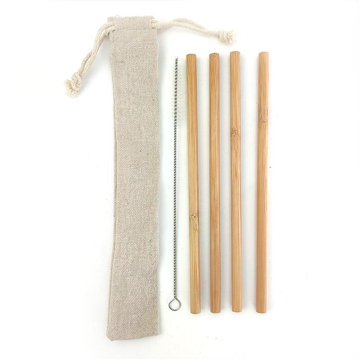 Arbinity Bamboo Straw Set Eco Friendly with Case Brush