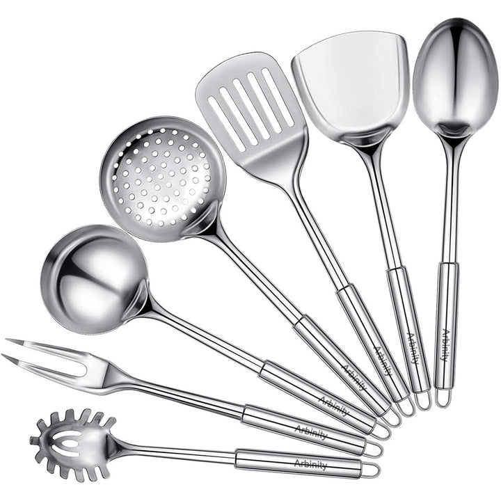 Arbinity 7 Pieces Stainless Steel luxury Kitchen Cooking Utensils Set