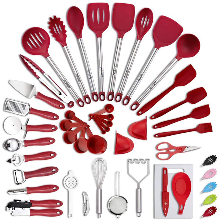 Arbinity 42 Piece Nylon Stainless Steel Kitchen Cooking Utensils set